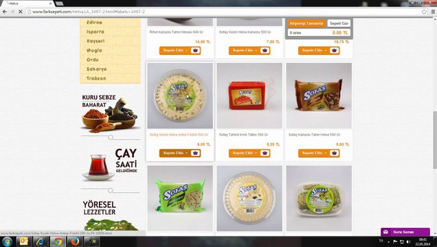 Sofaş Kürek Helva Antep Fıstıklı