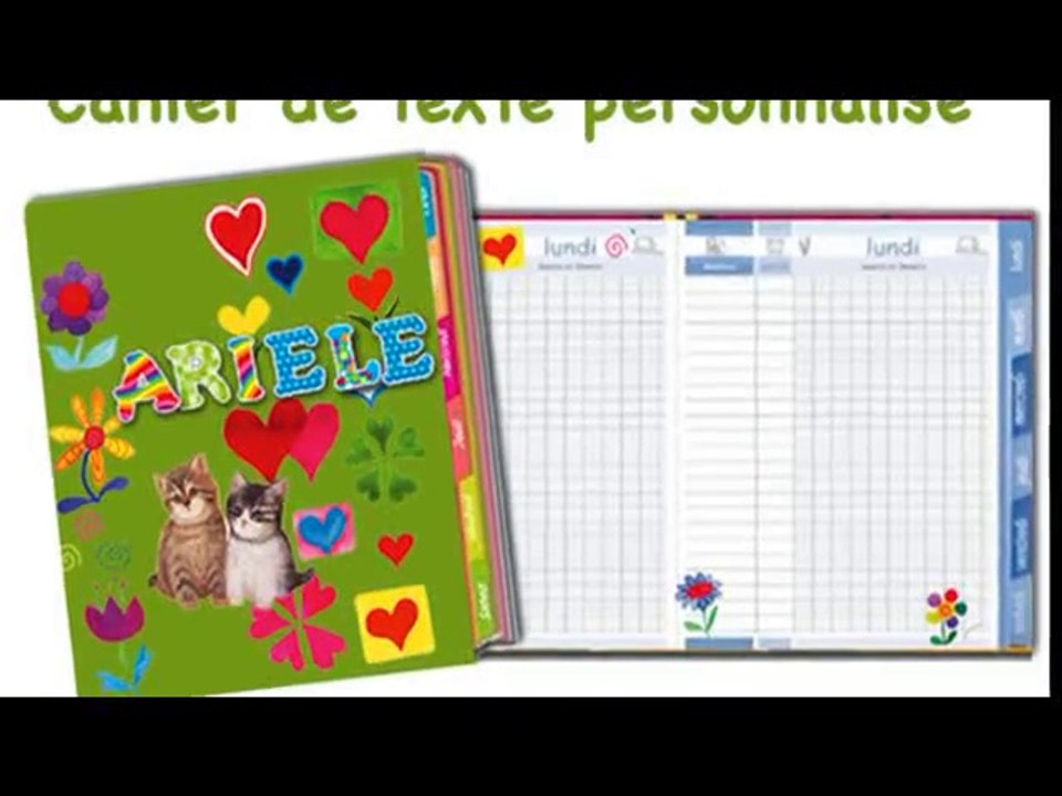 Personnaliser un cahier de texte