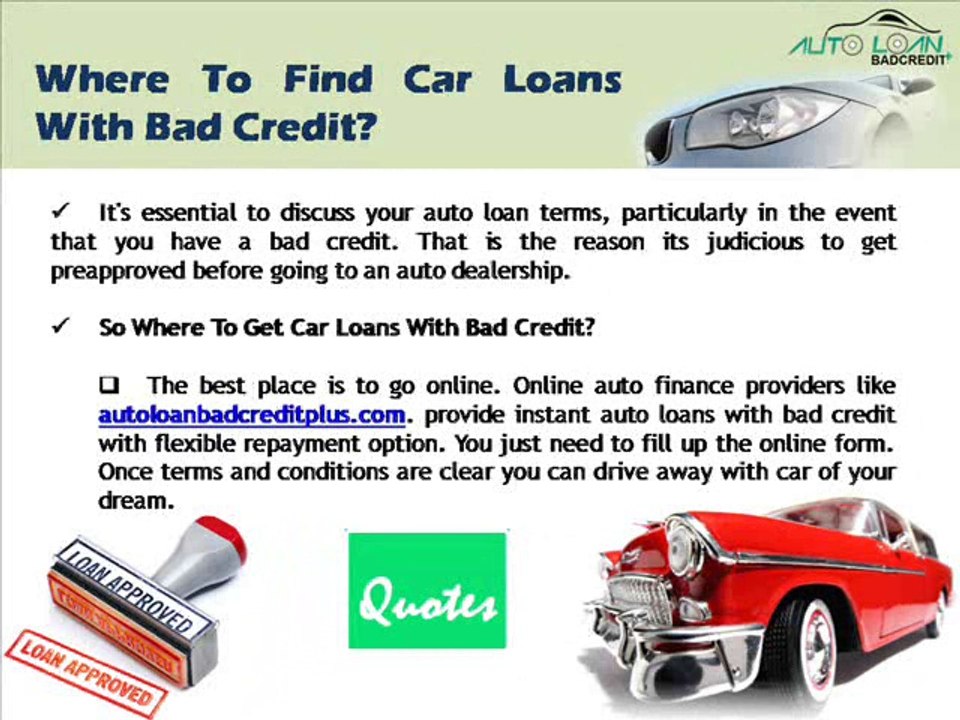 Car Loans With Bad Credit and No Credit At Affordable Rates
