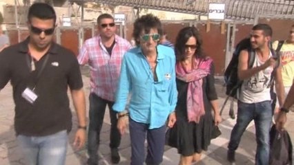 Rolling Stones band members visit Jerusalem holy site