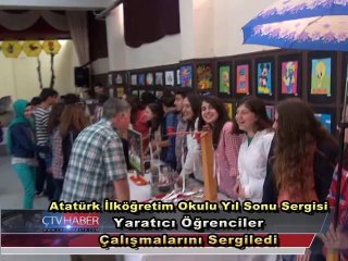 Atatürk İlk Öğretim Okulunda,Yaratıcı Öğrenciler Çalışmalarını Sergiledi