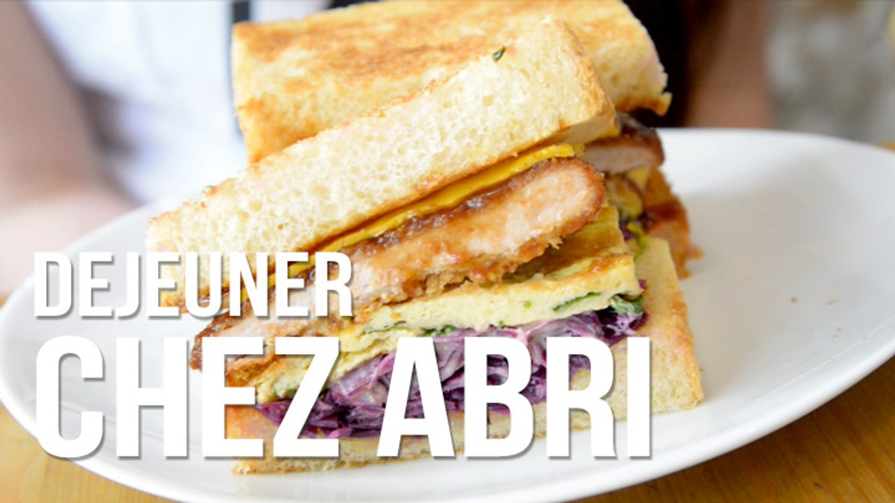 Déjeuner chez Abri, sandwich japonais
