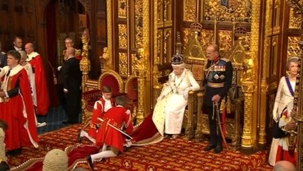 Queen Elizabeth delivers speech at state opening of parliament