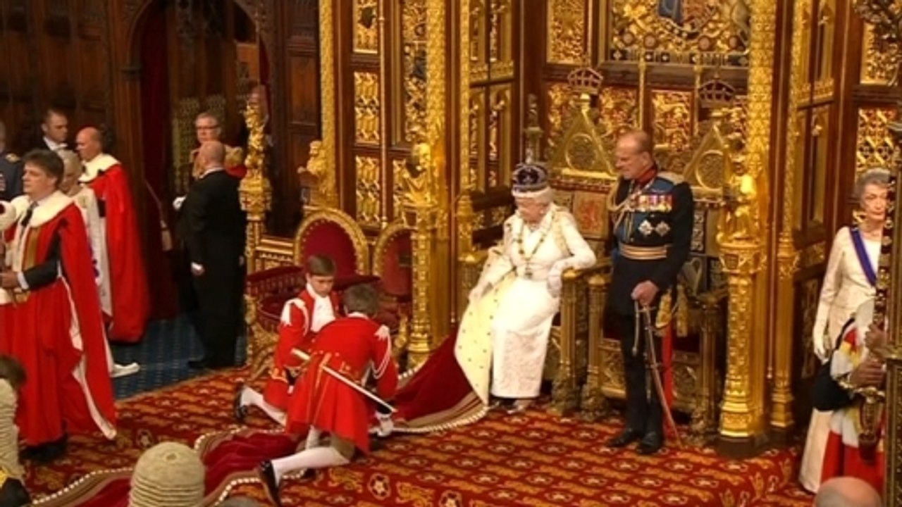 Queen Elizabeth delivers speech at state opening of parliament