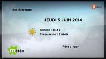 METEO JUIN 2014 [S.6] [E.5] - Météo locale - Prévisions du jeudi 5 juin 2014