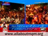 Day 1 Hyderabad: MQM workers supporters gathered at Press Club to show solidarity with Mr Altaf Hussain