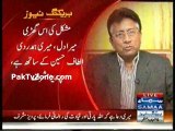 Musharraf expresses his solidarity with Altaf Hussain