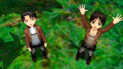【進撃のＭＭＤ】落ちるエレンとがんばる兵長