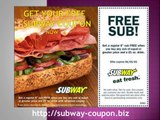 Subway Coupon Fast Food Coupons- Good all year round NEW Updated Free Printable Coupons & Mobile Coupons