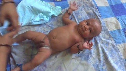 baby pisssed off after listening bell