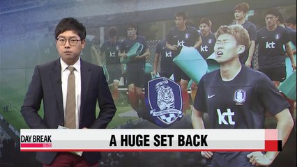 Korean football team faces set back