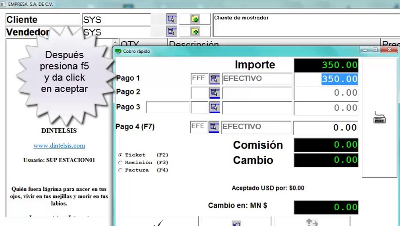 Hacer una venta