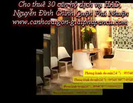 Cho thuê 30 căn hộ dịch vụ HAD-Nguyễn Đình Chính, Q.Phú Nhuận, DT: 50-70-80m2; giá cho thuê từ 580$/tháng