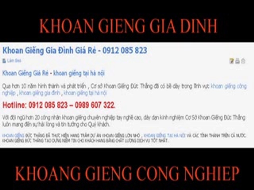 Khoan Giếng tại Gia Lâm , Hà Nội