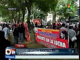 Trabajadores estatales de Perú piden mejoras salariales