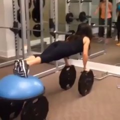 Girl doing | Pushups |