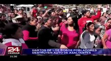 Huarochirí: acusan a Policía de liberar ladrones y pobladores destruyen su auto