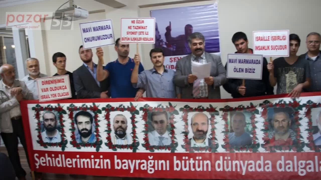 Pazar'da Mavi Marmara şehitleri için anma