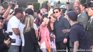 Tom Cruise Fleeing From A Mob Of Fans - Stops By Jimmy Kimmel To Promote 'Edge of Tomorrow'