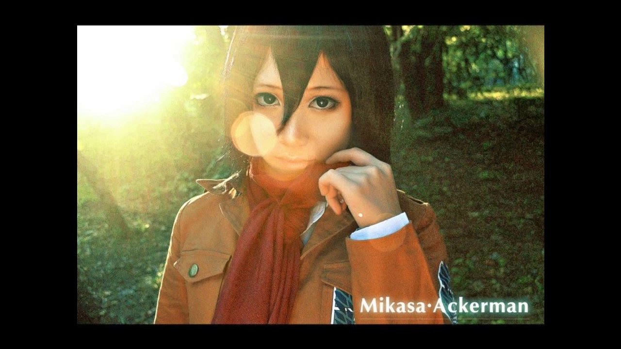 Attack on Titan Mikasa Ackerman cosplay costume+wig