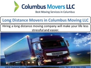 Columbus Moving LLC services in Ohio