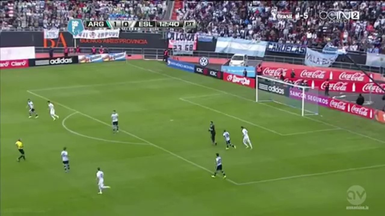Alvarez Goal ~ Argentina vs Slovenia 2014 (1-0)  Friendly Match