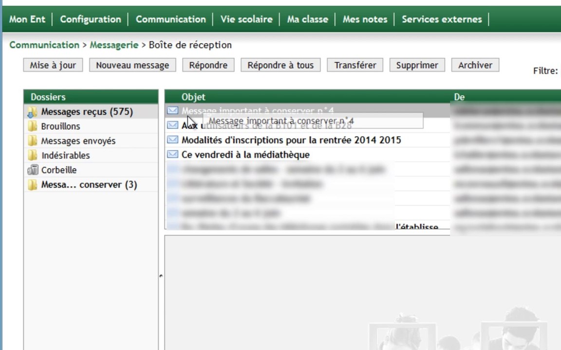 transfert mails scolastance-entea