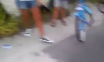 Small car pulls a big truck