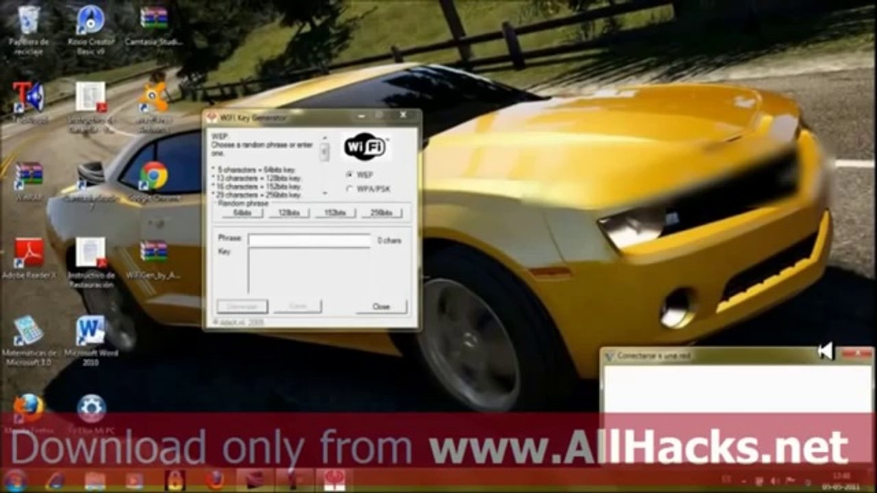 WiFi Password Hack - Wireless key Generator 128 an 256 bits ) V1.0 UPDATED 2013 Direct download ! -