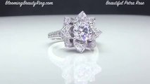 NEW JEWELRY Beautiful Petra Rose Flower Engagement Ring
