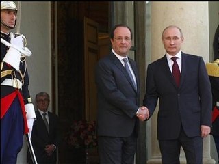 Débarquement: Vladimir Poutine arrive à l'Elysée pour "souper" avec François Hollande - 05/06