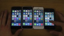 iPhone 5S iOS 8 vs. 5C iOS 8 vs. 5 iOS 8 vs. 4S iOS 8 - Which Is Faster