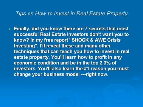 How To Invest In Real Estate Property Basics – Link Under Video