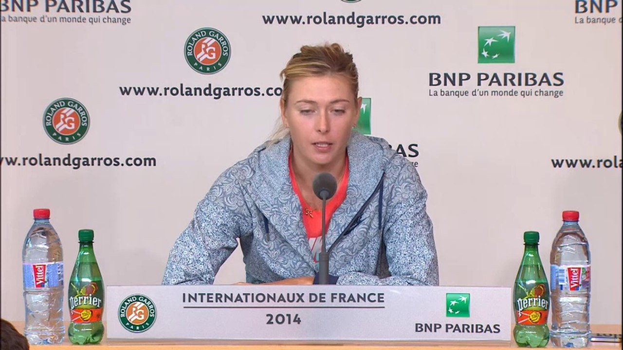 Roland-Garros - Sharapova : "Je n'abandonne jamais"