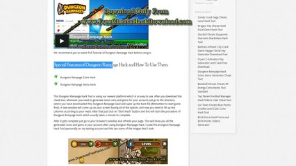 Dungeon Rampage Cheats 2014 Update No Survey Download