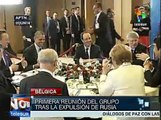 Concluye cumbre del G7 con amenazas de sanciones a Rusia