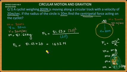 PHY09 Circular Motion and Gravitation Part 4 Numerical 1