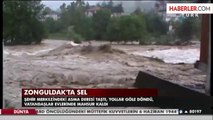 Zonguldak'ta Dereler Taştı, Şehir Merkezi Sular Altında Kaldı(1)