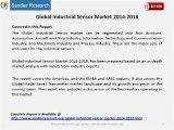 Global Industrial Sensor market is expected to grow at a CAGR of 10.33 Percent Over the Period 2013-2018