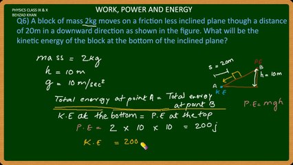 PHY09 Work Power and Energy Part 10 Numerical 6