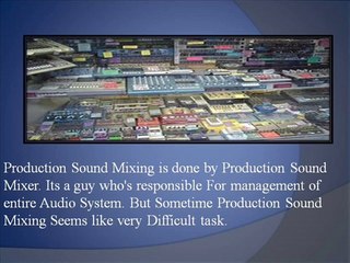 Production Sound Mixing