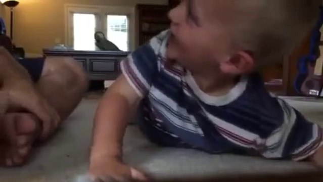 Dad Plays The Drums On Son’s Back
