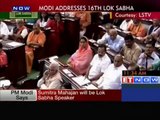 Modi addresses 16th LS; Sumitra Mahajan elected as speaker