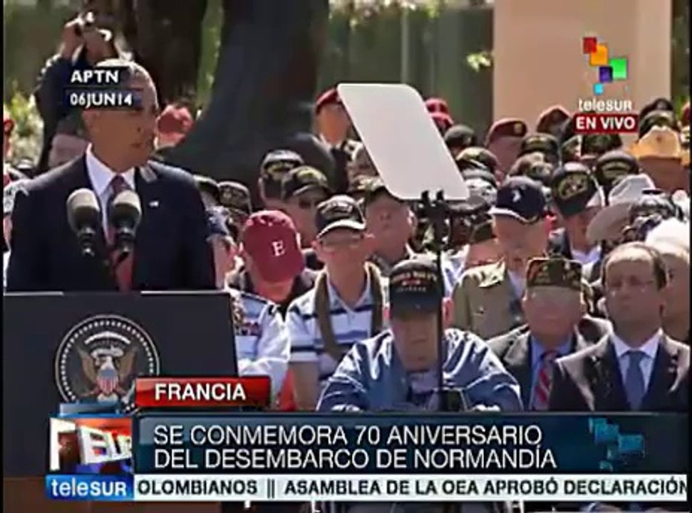 Coinciden Obama y Putin en el 70 aniversario de Normandía