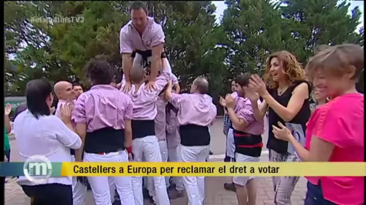 TV3 - Els Matins - Castellers a Europa per reclamar el dret a votar