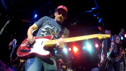Brad Paisley takes a fan GoPro and plays a slide guitar solo with it!