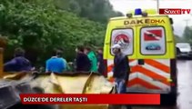 Düzce'de dereler taştı