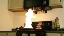 Watch Auto-Out® Microwave Put out a Cooking Fire - Automatically!