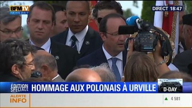 BFM Story: D-Day: La Pologne et la France sont aujourd'hui encore unies pour préserver la paix et la liberté , François Hollande - 06/06
