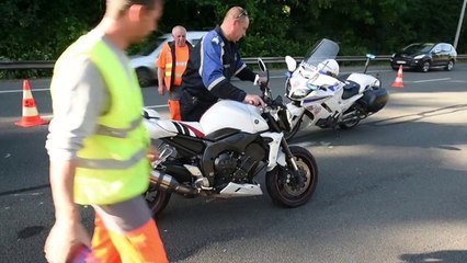 Un motard blessé dans un accident sur l'A25 à Loos